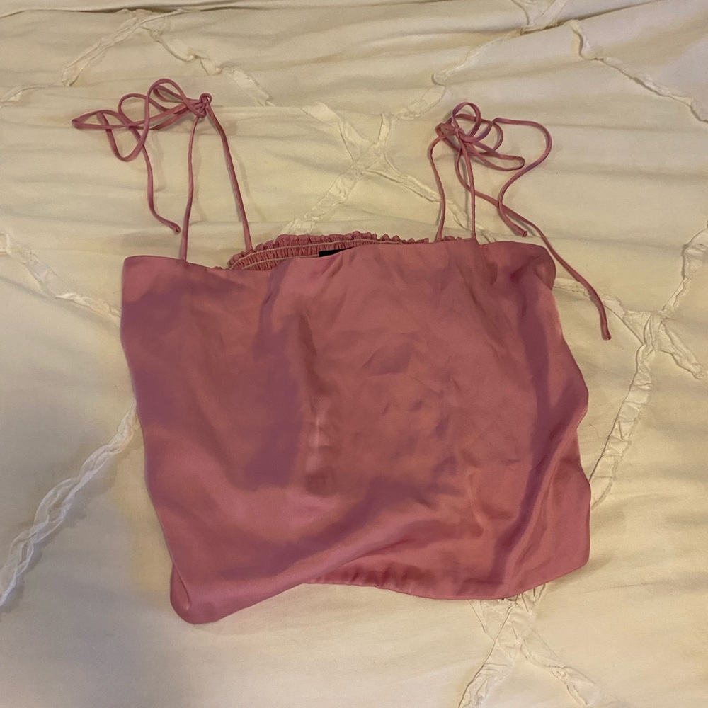 Urban Outfitters Pink Silky Top